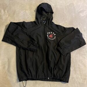 WSU Cougars Black Theta Dads Weekend 2014 Hooded Windbreaker‎ Jacket Small Logo